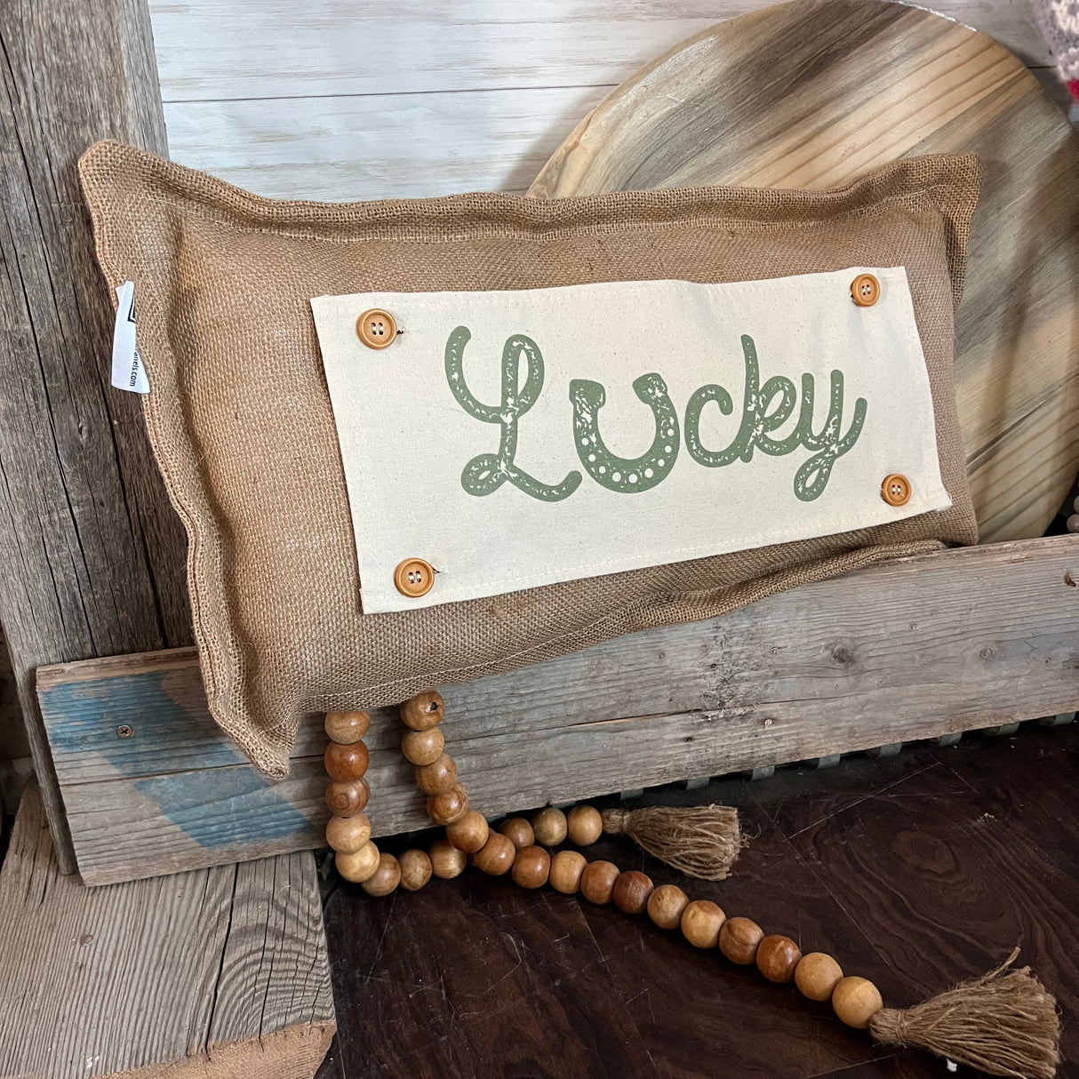 Holiday Panel: Spring, St. Patrick's Day, Leprechaun, Horse Shoe, Green, Irish, March 17th; LUCKY From PillowPanels