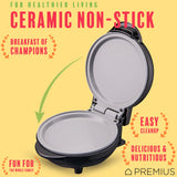 PREMIUS Ceramic Non-Stick Mini Snack Flat Griddle Maker, 4 Inch Mold from ShopBobbys