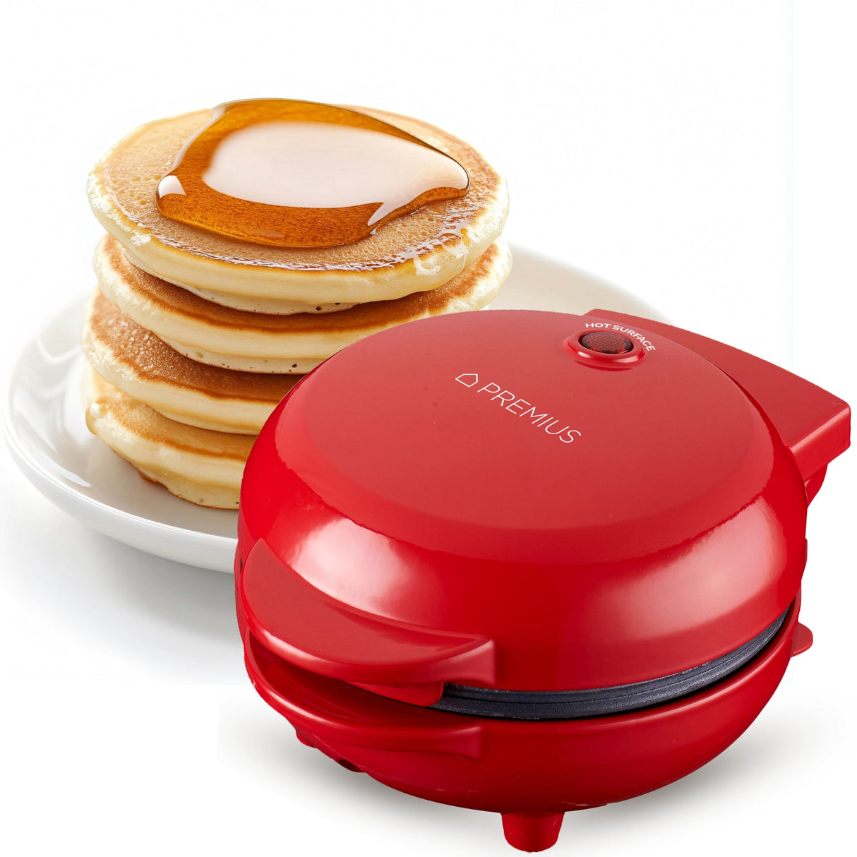 PREMIUS Ceramic Non-Stick Mini Snack Flat Griddle Maker, 4 Inch Mold from ShopBobbys