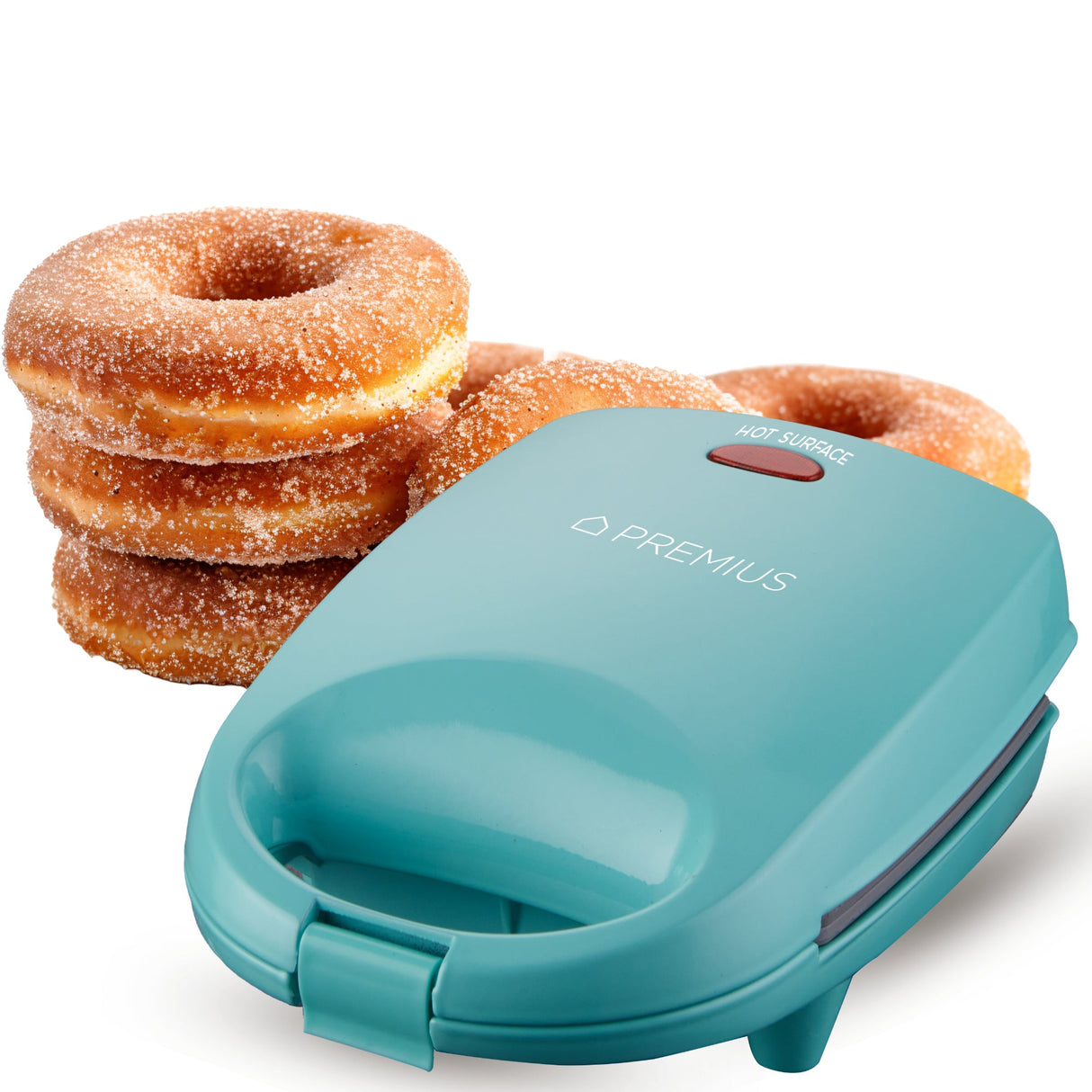 PREMIUS Ceramic Non-Stick Mini Snack Donut Maker, 2 Inch Mold, 4 Count from ShopBobbys