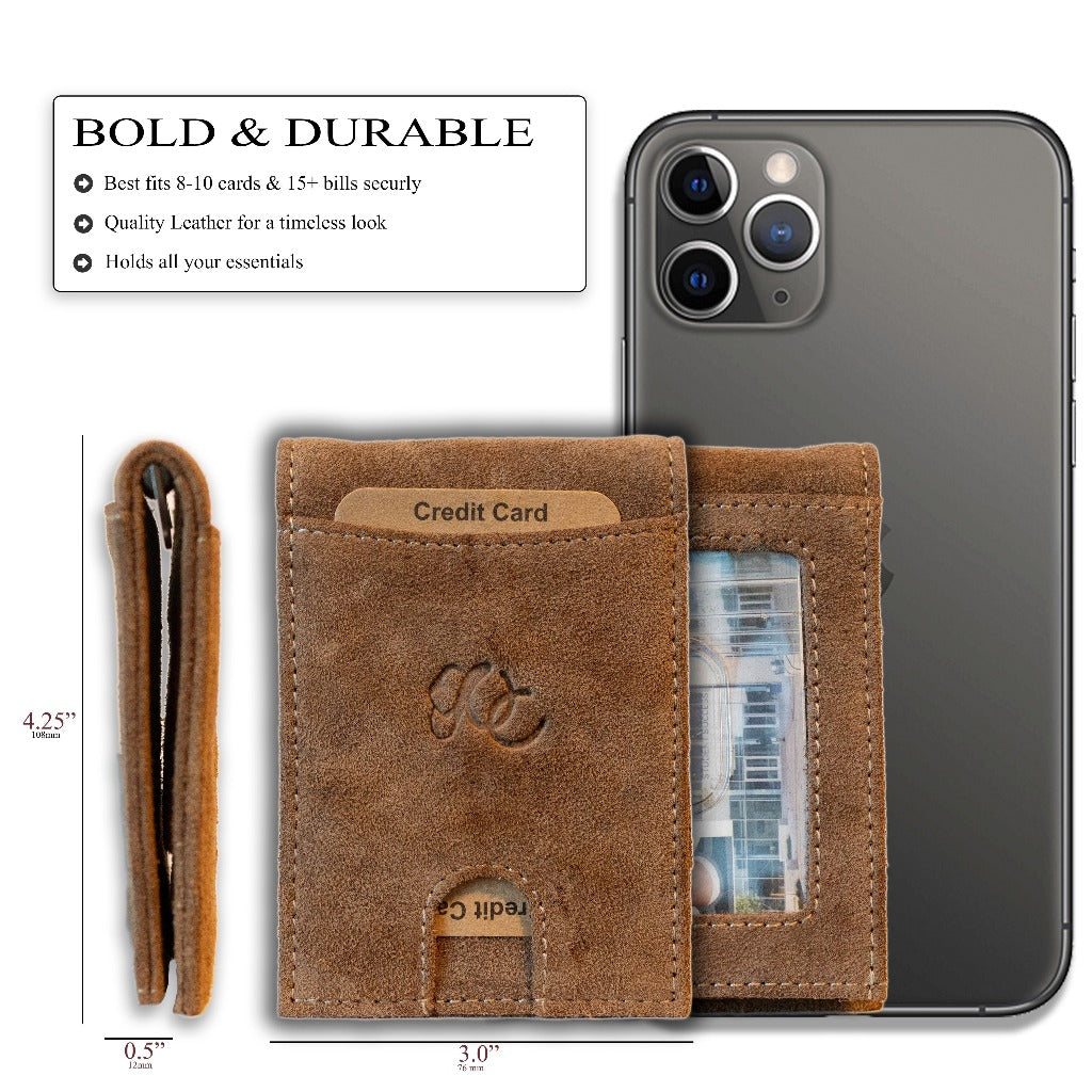 Leather Money Clip Bifold from UC Leather Company