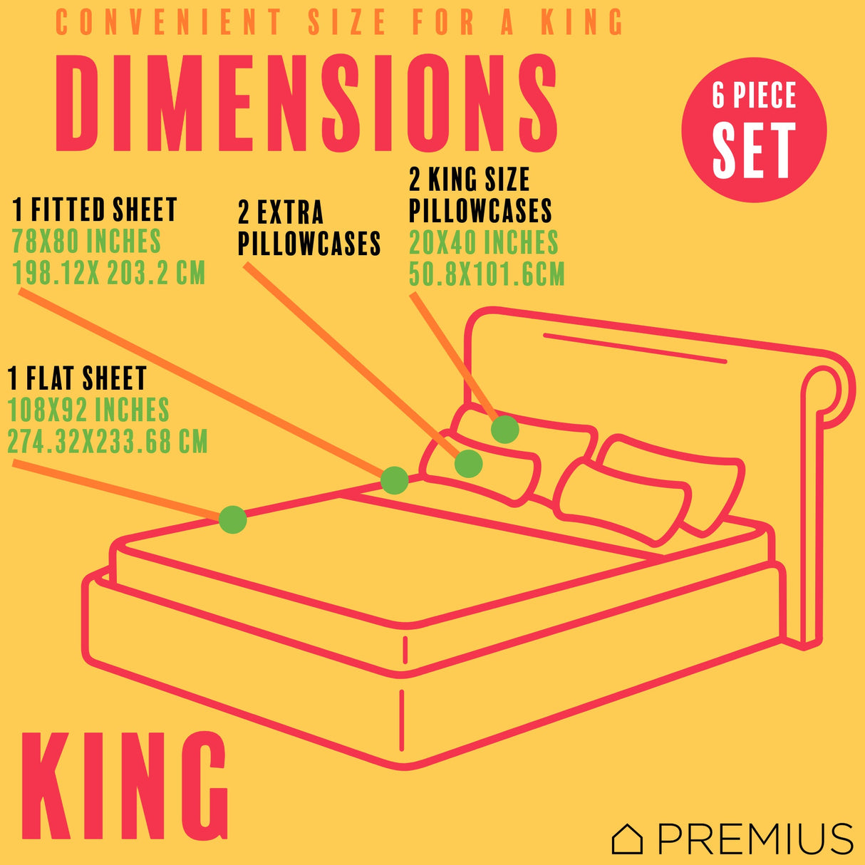 PREMIUS Fernando Soft Wrinkle-Free Microfiber Sheet Set, Green-White from ShopBobbys