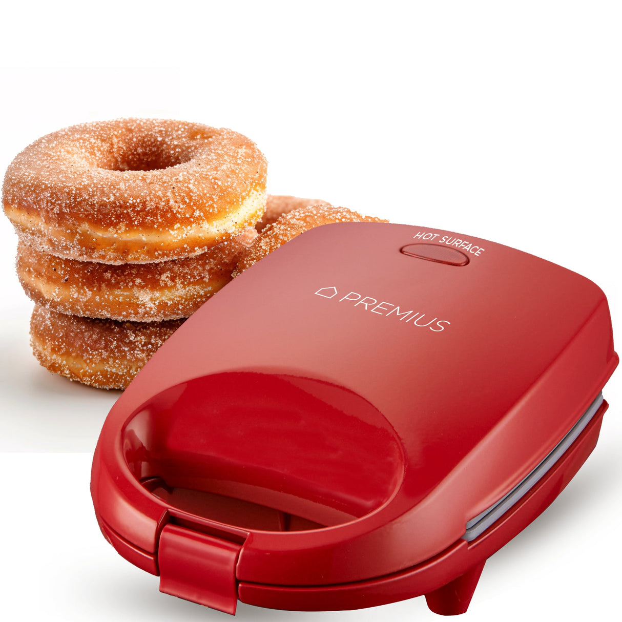 PREMIUS Ceramic Non-Stick Mini Snack Donut Maker, 2 Inch Mold, 4 Count from ShopBobbys
