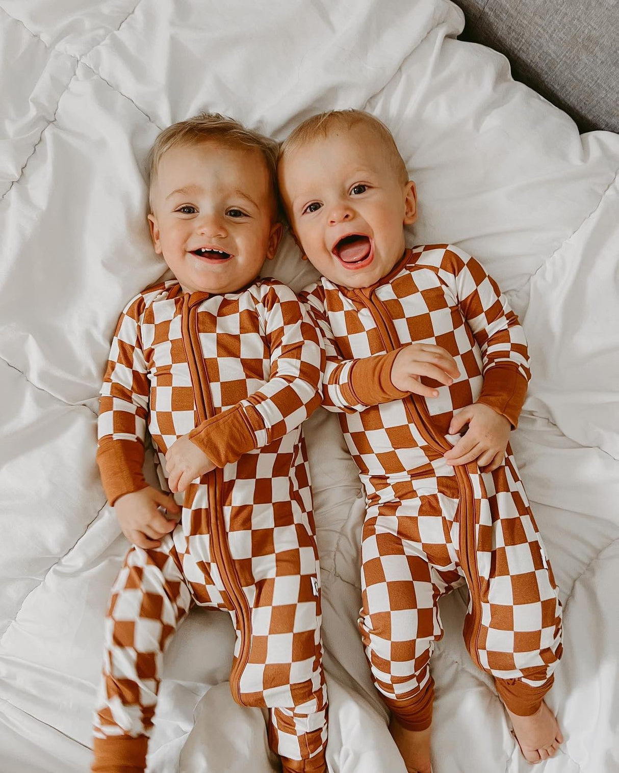 COPPER CHECKERS DREAM ROMPER from DREAM BIG LITTLE CO