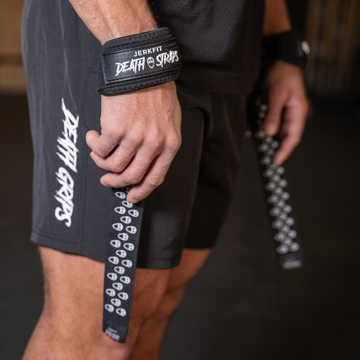 JerkFit Death Straps, Traditional Lifting Straps with Double Sided Skull-Grip from JerkFit
