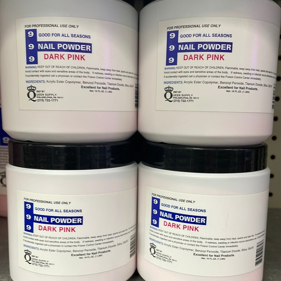 Dark Pink Acrylic Powder 16oz From Queen Nail & Beauty Supply