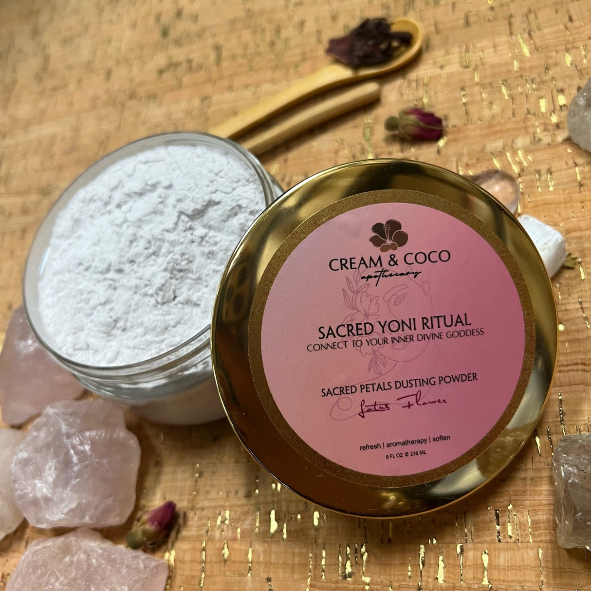 Lotus Flower Sacred Petals Dusting Powder from Cream & Coco Skincare