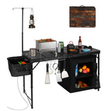 Portable Camping Kitchen Table with Storage Organizer for Outdoor From Redcamp