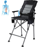 Extra Tall Bar Height Foldable Director Chairs for Adults with High Back and Hard Arms, Support 330lbs From Redcamp