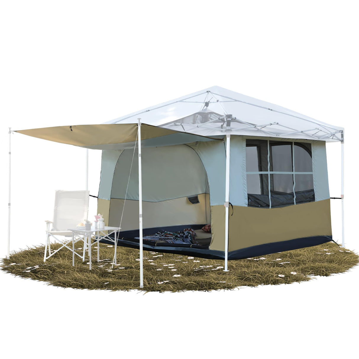 Camping Cube 10'x10' Tent for Pop Up Canopy (Canopy & Frame NOT Included) From Redcamp