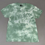 MTV Mint and White Tie-Dye Short Sleeve T-Shirt Women's Sz L 86947(New) from PayWut