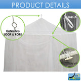 Just Relax Extra-Large Indoor-Outdoor Round Canopy Mosquito Net, White, 5x9 Feet from ShopBobbys