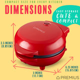PREMIUS Ceramic Non-Stick Mini Snack Waffle Maker, 4 Inch Mold from ShopBobbys