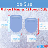 Arctic-Pro Portable Digital Quick Ice Maker Machine, Black, Makes 2 Ice Sizes from ShopBobbys