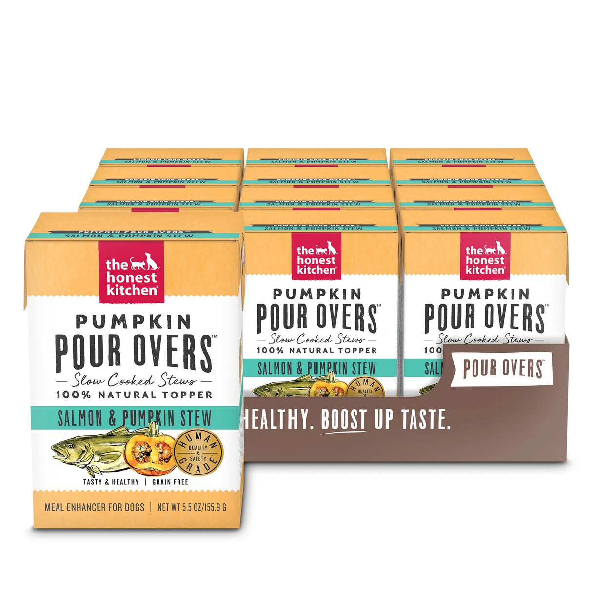 Honest Kitchen Pumpkin Pour Overs Salmon and Pumpkin Stew Dog Food Topper (5.5oz) from The Family Pet
