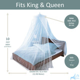 Just Relax Elegant Mosquito Net Bed Canopy Set, White, Queen-King from ShopBobbys