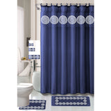 Cynthia 18 Piece Shower Curtain with Embroidered Non-Slip Bath Rug and Towel Set from ShopBobbys