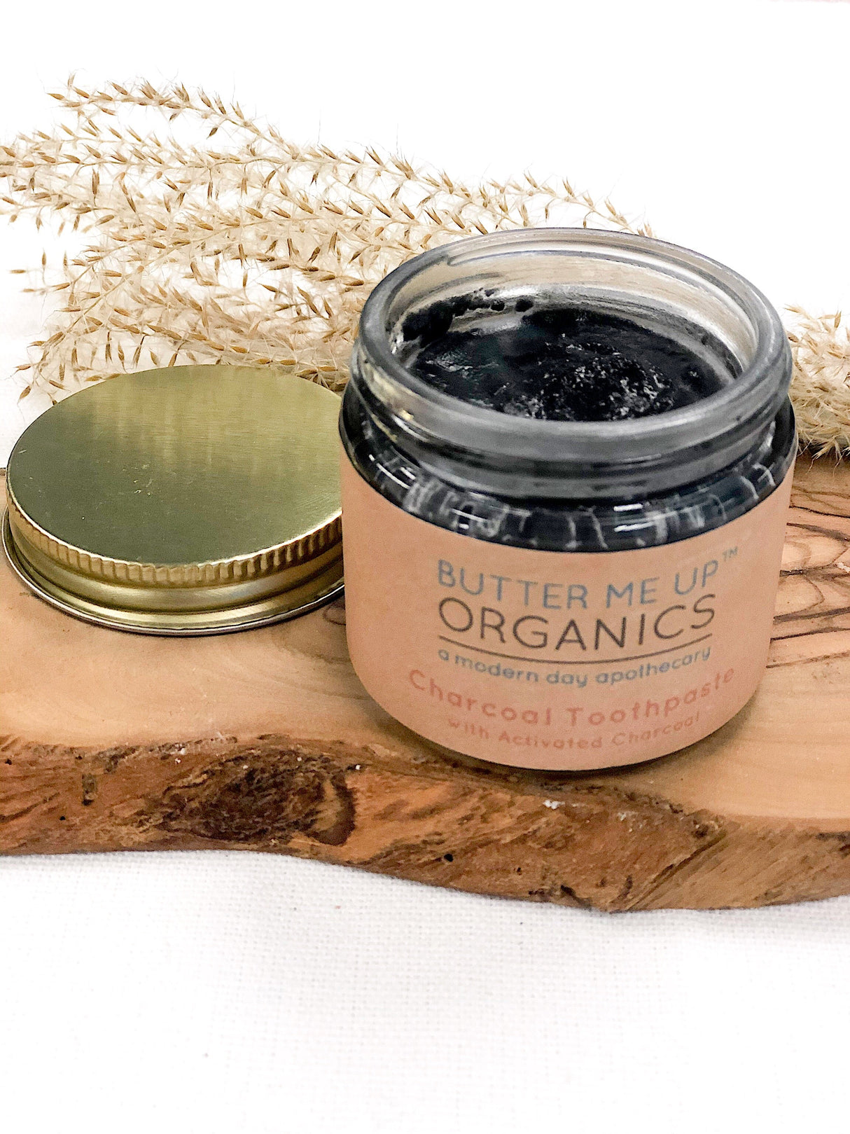 Organic Activated Charcoal Toothpaste / Whitening Toothpaste / Organic Toothpaste / Black Toothpaste / Charcoal Toothpaste / Tooth Paste from Butter Me Up Organics from Butter Me Up Organics
