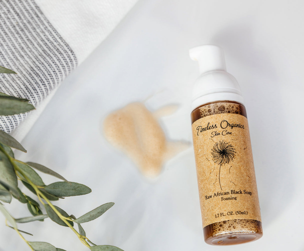 Liquid RAW African Black Soap - Foaming from Timeless Organics Skin Care