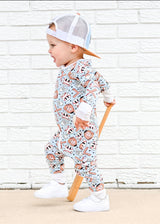 BASEBALL SMILEY DREAM ROMPER from DREAM BIG LITTLE CO