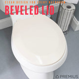 PREMIUS Beveled Plastic Toilet Seat, Standard Round, 17 Inches from ShopBobbys