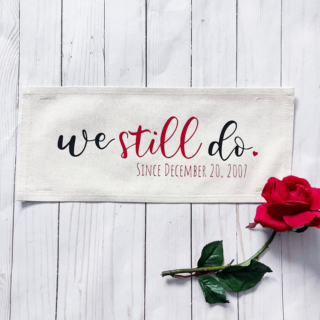 Custom Panel: Personalized Your Wedding Date Anniversary Monogram Valentines  WE STILL DO DATE CUSTOM PANEL From PillowPanels