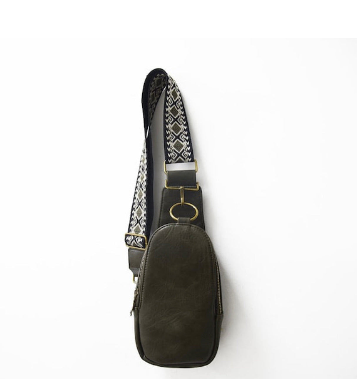 The Isla Sling Bag with Guitar Strap | Dark Olive from Babs+Birdie