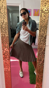 MM YEAR ROUND PLEATED - OLIVE GREEN from Mia Mod