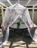 Just Relax Extra-Large Indoor-Outdoor Round Canopy Mosquito Net, White, 5x9 Feet from ShopBobbys
