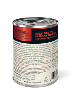 Acana Adult Grain Free Premium Chunks Beef Wet Dog Food (12.8oz) from The Family Pet