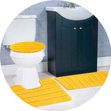 Atlanta 3-Piece Non-Slip Striped Tufted Bath Rug Set from ShopBobbys