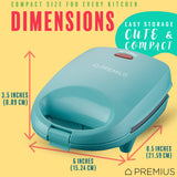 PREMIUS Ceramic Non-Stick Mini Snack Sandwich Maker, 5x4.4 Inch Mold from ShopBobbys