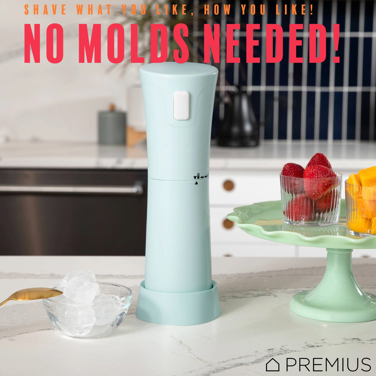 PREMIUS Rechargeable Cordless Hawaiian Shaved Ice Maker, Snow Cone Machine, Mint from ShopBobbys