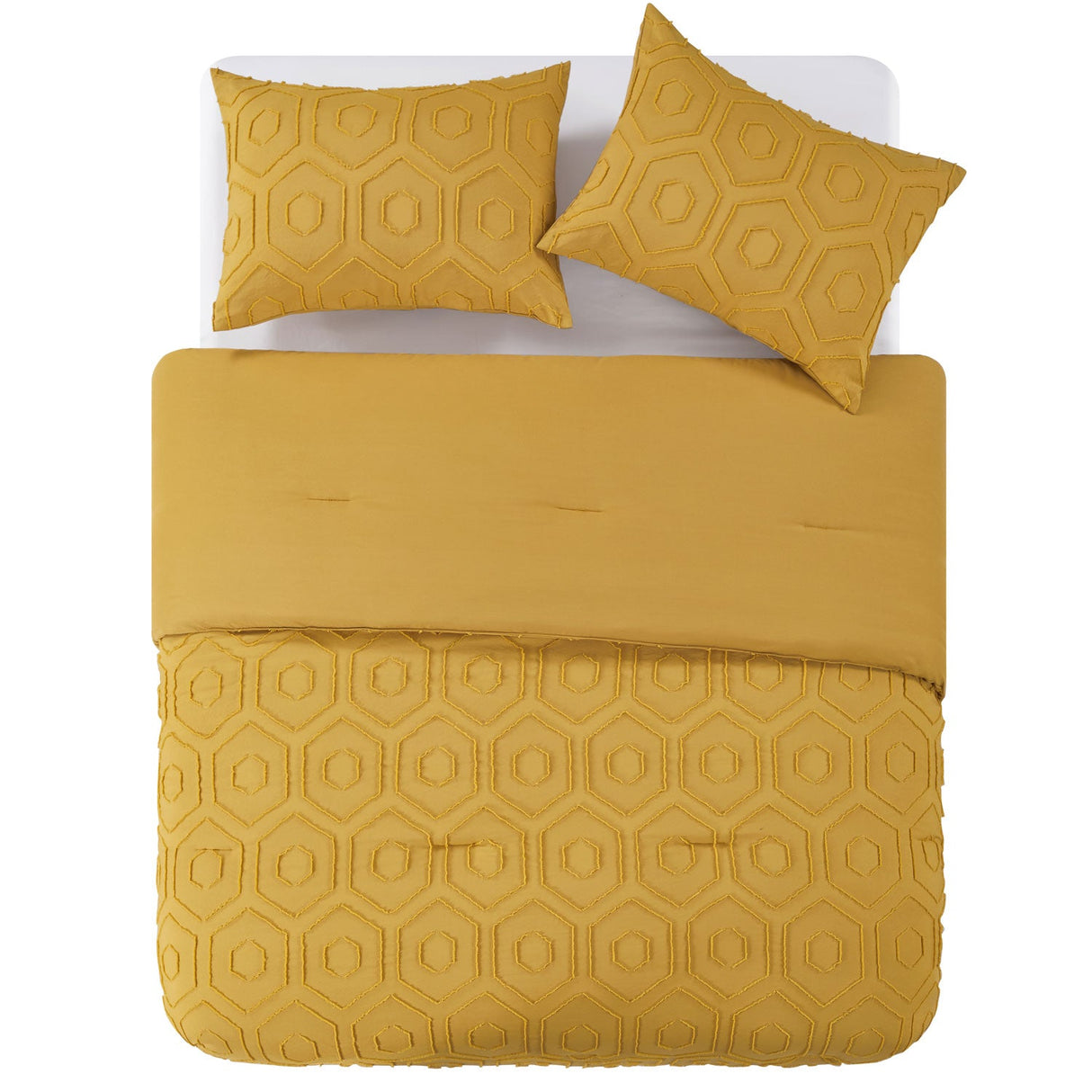 Jade + Oake Asher Modern Hexagon Microfiber Comforter Set from ShopBobbys