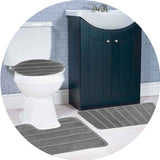 Atlanta 3-Piece Non-Slip Striped Tufted Bath Rug Set from ShopBobbys