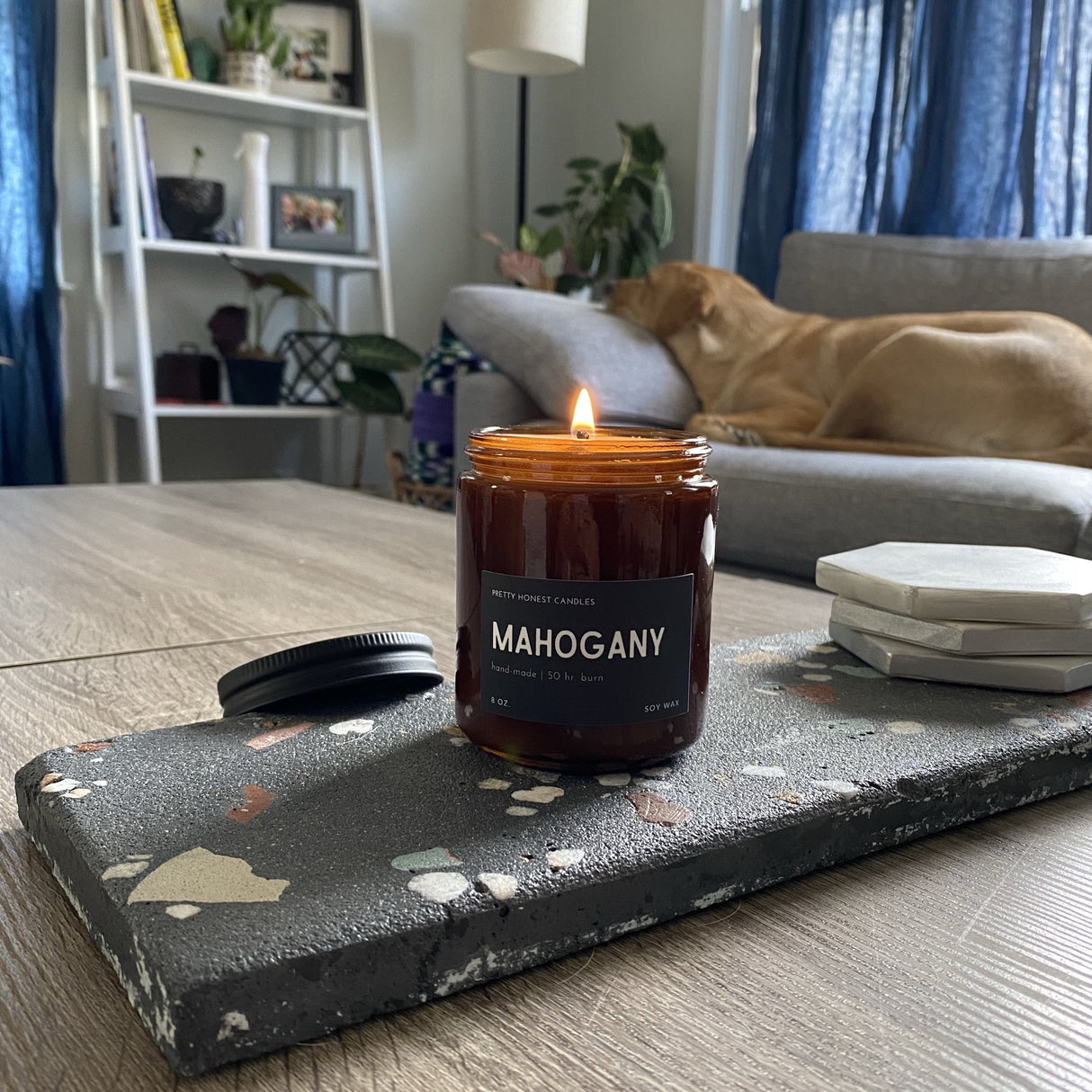 Mahogany Musk Candle from Pretty Honest Candles