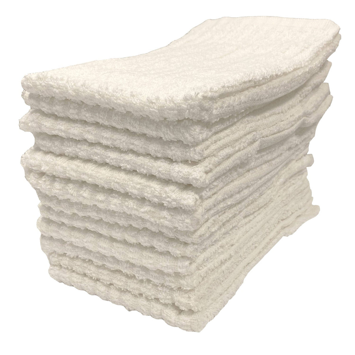 PREMIUS 12-Pack Bar Mop Kitchen Towel, 100% Cotton, White, 16x19 Inches (Pack of 3) from ShopBobbys