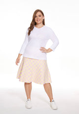 MM PURPLE LABEL - PINK YELLOW CHECKERED (PLUS SIZE) From Mia Mod