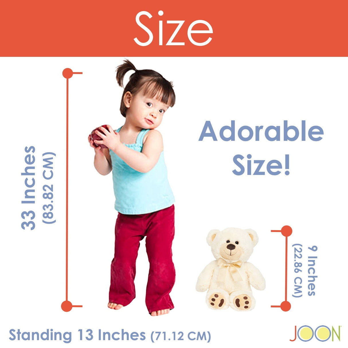 JOON Mini Teddy Bear, Cream, 13 Inches from ShopBobbys