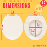 PREMIUS Beveled Plastic Toilet Seat, Standard Round, 17 Inches from ShopBobbys