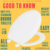 PREMIUS Beveled Plastic Toilet Seat, Standard Round, 17 Inches from ShopBobbys