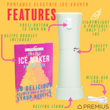 PREMIUS Rechargeable Cordless Hawaiian Shaved Ice Maker, Snow Cone Machine, Mint from ShopBobbys