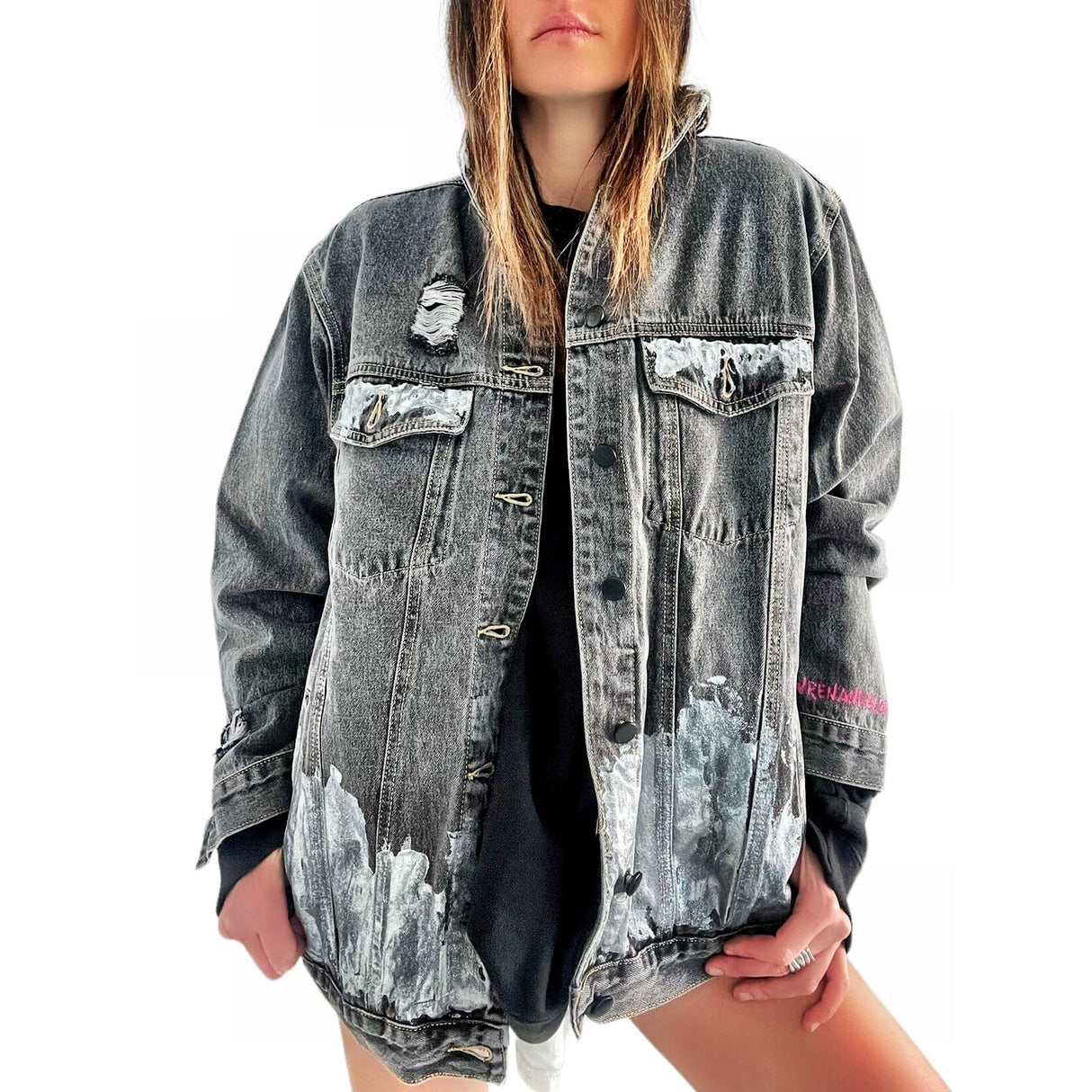 'Beyond Silver' Denim Jacket from Wren + Glory