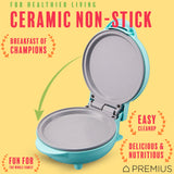 PREMIUS Ceramic Non-Stick Mini Snack Flat Griddle Maker, 4 Inch Mold from ShopBobbys