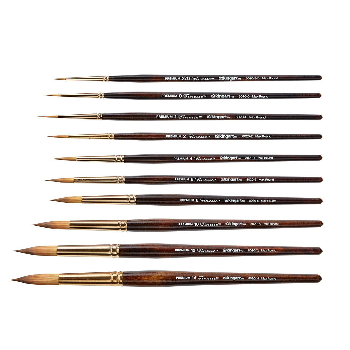 Finesse™ 8020 Ultra Round Brushes 10 pc from KINGART