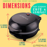PREMIUS Ceramic Non-Stick Mini Snack Waffle Maker, 4 Inch Mold from ShopBobbys