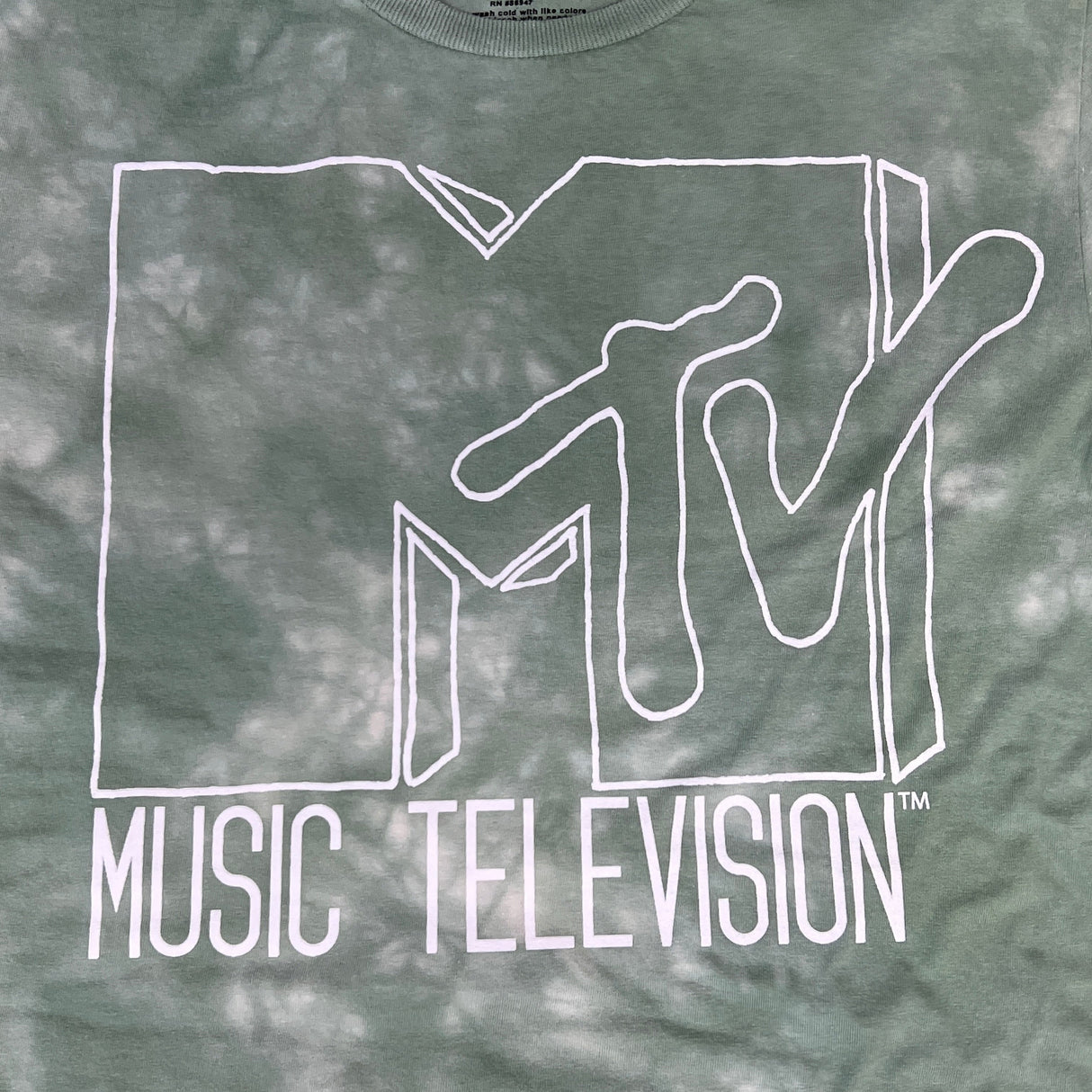 MTV Mint and White Tie-Dye Short Sleeve T-Shirt Women's Sz S 86947(New) from PayWut