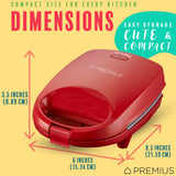 PREMIUS Ceramic Non-Stick Mini Snack Sandwich Maker, 5x4.4 Inch Mold from ShopBobbys