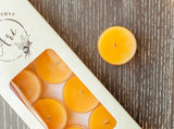 Pure Beeswax Tea light candles with hemp wicks | Set of 10 (100%) from Wellness by Ari