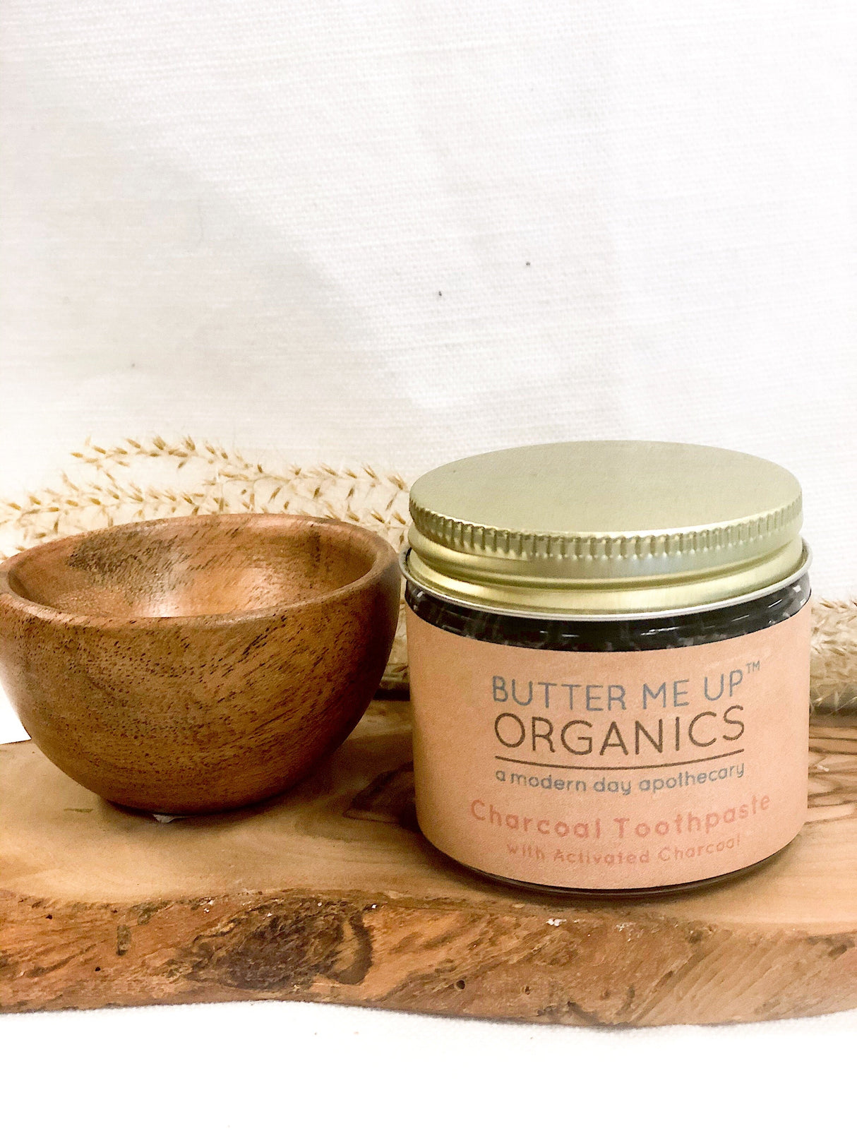 Organic Activated Charcoal Toothpaste / Whitening Toothpaste / Organic Toothpaste / Black Toothpaste / Charcoal Toothpaste / Tooth Paste from Butter Me Up Organics from Butter Me Up Organics